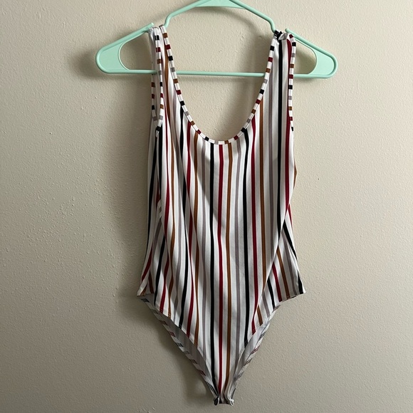Charlotte Russe Tops - Striped Bodysuit